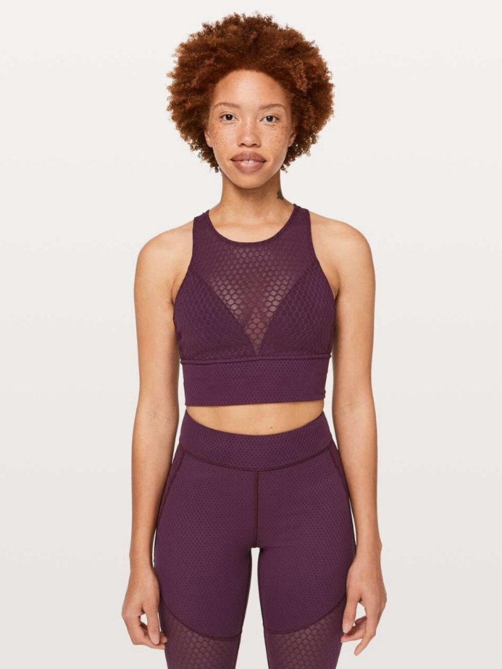 Alo Yoga Women's Mauve Purple Airbrush Bra Tank Size XS Workout Top